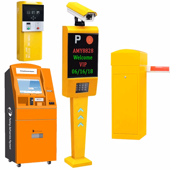 Car-Parking-Ticket-Card-Cash-Payment-Machine-with-Arm-Barrier-Gate